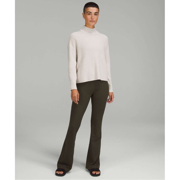 LULULEMON • Merino Wool-Blend Ribbed Turtleneck in Heathered Natural Ivory - Picture 10 of 10